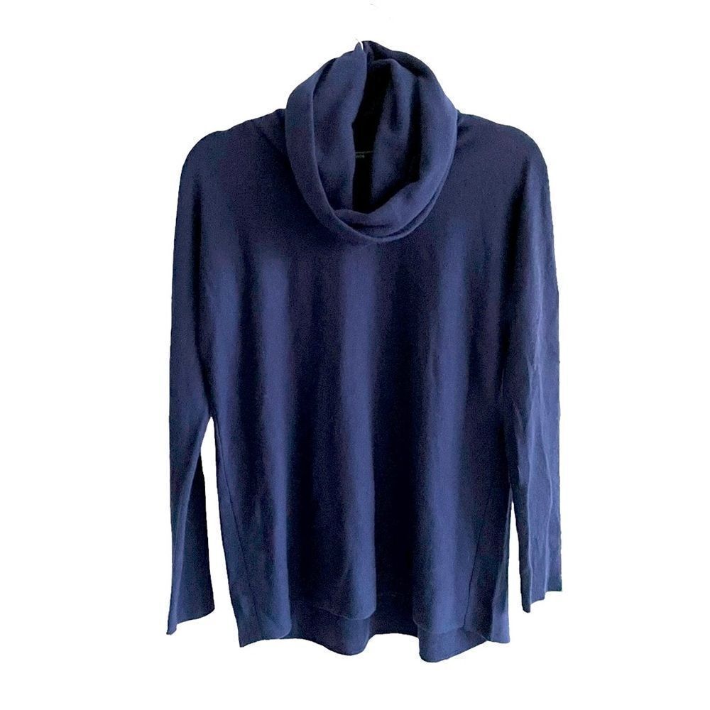 VINCE Cashmere Cowl Neck Long Sleeve Sweater Royal Blue XS